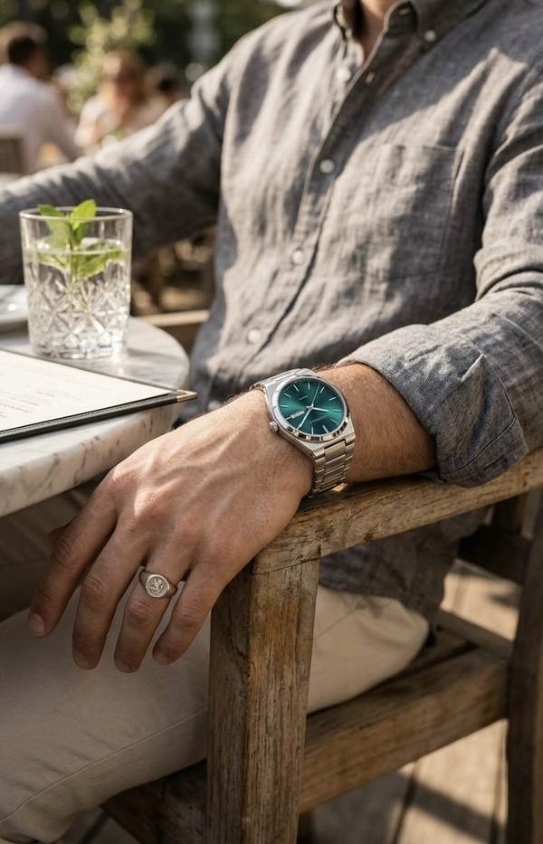 Vittorelli Teal — terraza con mojito